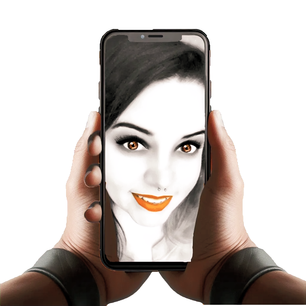 Nicole Montes profile image shown on a phone